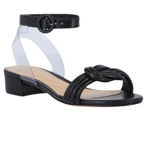 New Alexandre Birman Black Vickey Sandals with Small Heel and Open Toe